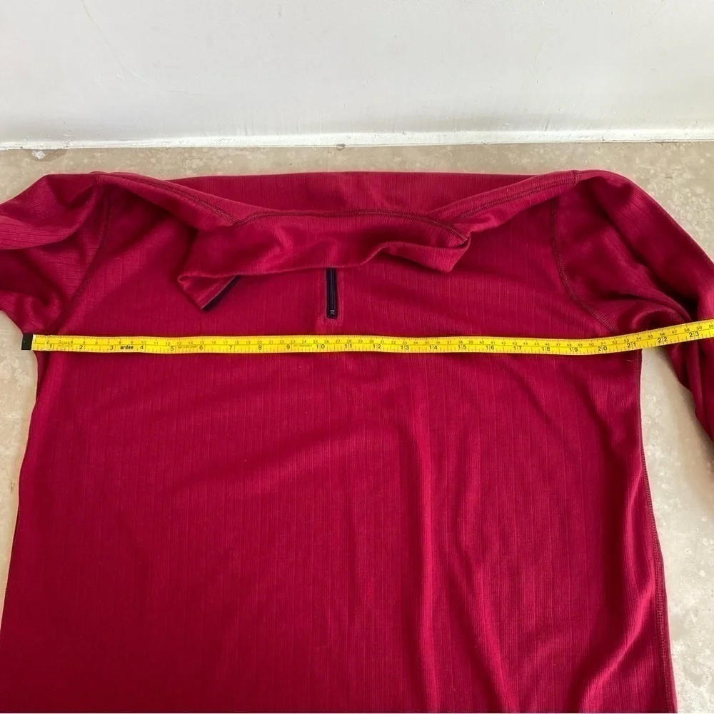 Polarmax Red 1/4 Zip Pullover Mock Neck Womens Size XL Pullover Acclimate Dry